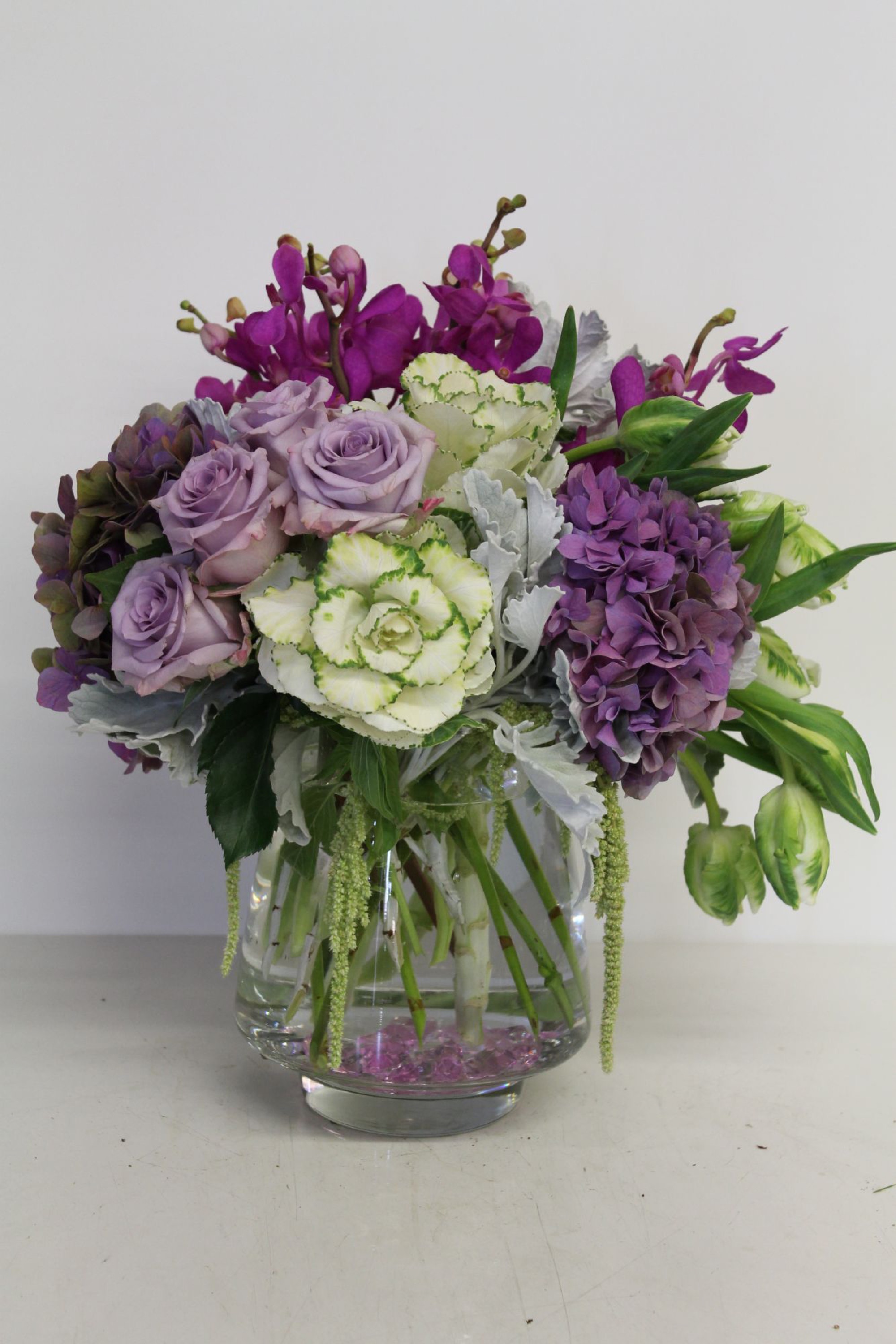 Side by Side — tulips arrangement, hand-composed in The Flower Lover atelier in Huntington Beach